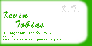 kevin tobias business card